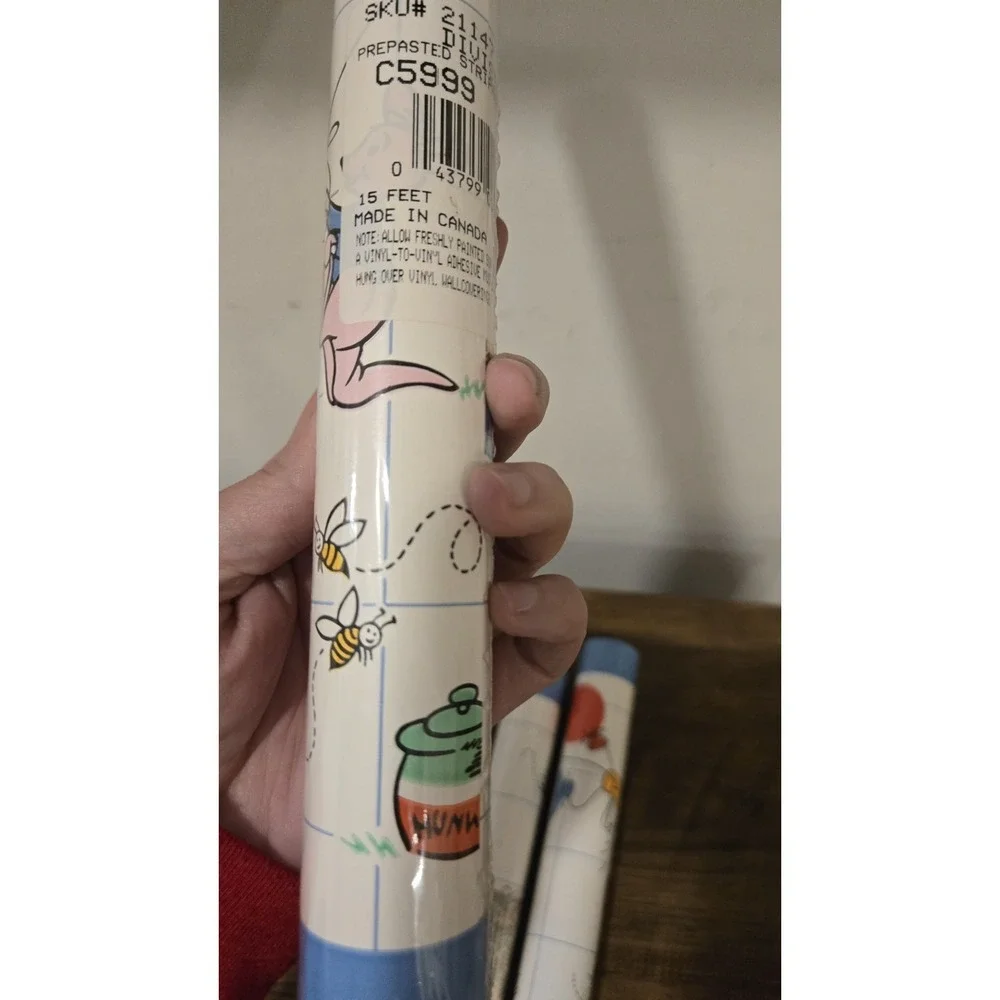 Vintage Winnie the Pooh Wallpaper Border Rolls (3 Sealed) Disney Nursery Decor